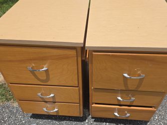 2 solid wood cabinets