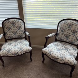 2 Armchairs Traditional English Cottage style (Custom Waverly Upholstered) for sale. 
