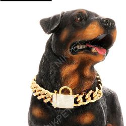 Nikpet gold dog chain