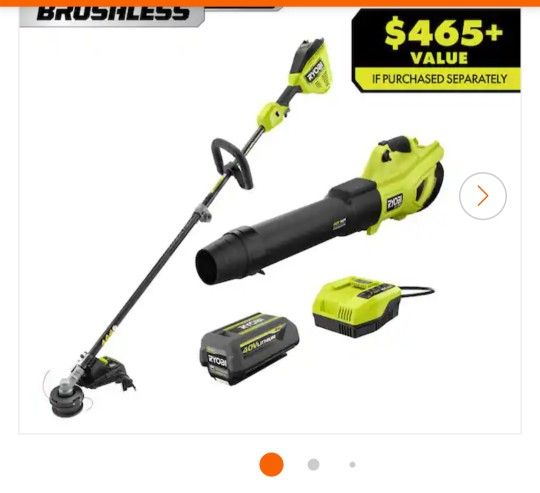 Blower and Carbon Fiber String Trimmer with 4Ah Battery and Charger🔥SEE MY PAGE FOR MORE 🔥