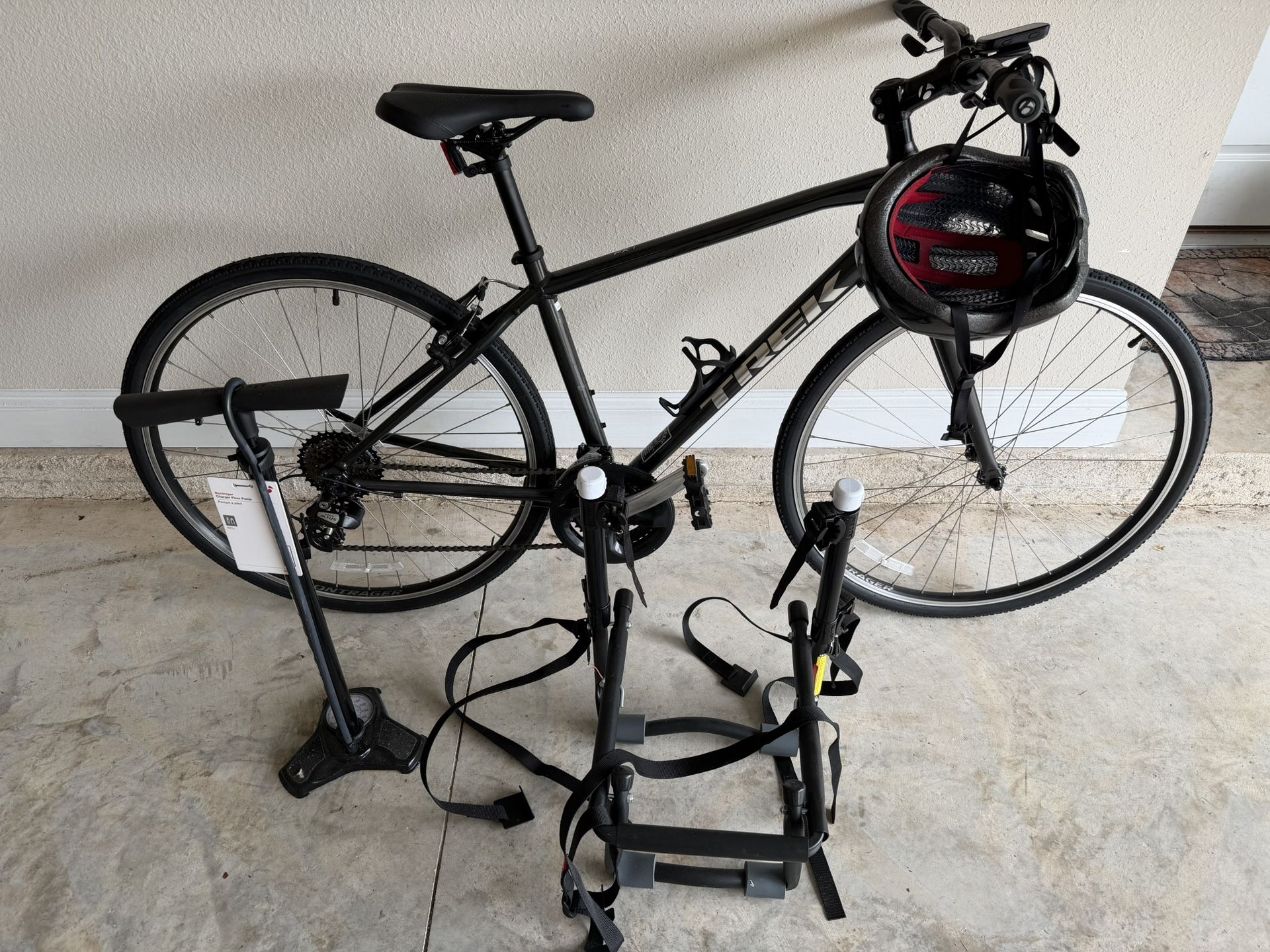 Bicycle, Pump And Car Rack