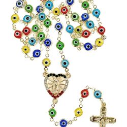 Evil Eye Rosary Gold Plated 
