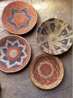 Native American wall baskets