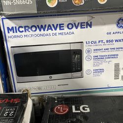 GE 1.1 Cu. Ft. Capacity Countertop Microwave Oven Stainless Steel
