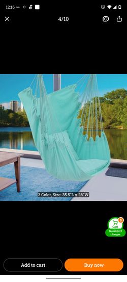 Never used/open box hanging hammock chair