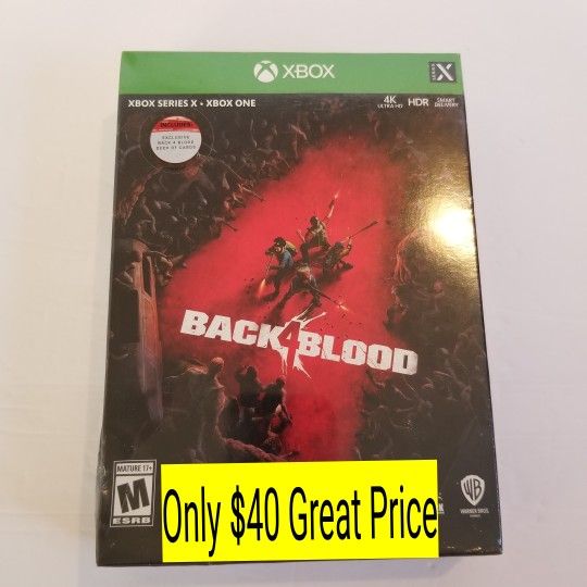 Back 4 Blood with Deck of Cards Series X & Xbox One New Factory Sealed,Only $40 Great Price Available Today