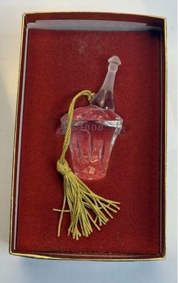 Gorham Year 2000 Crystal Champagne Ice Bucket Ornament with Box