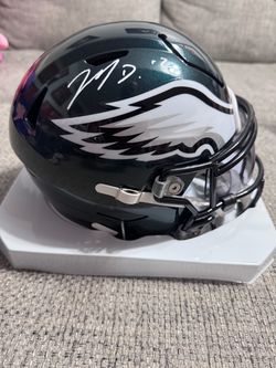 Jahan Dotson Signed Philadelphia Eagles Replica Speedflex Midi Helmet Beckett