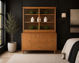 Mid century modern hutch, bookshelf