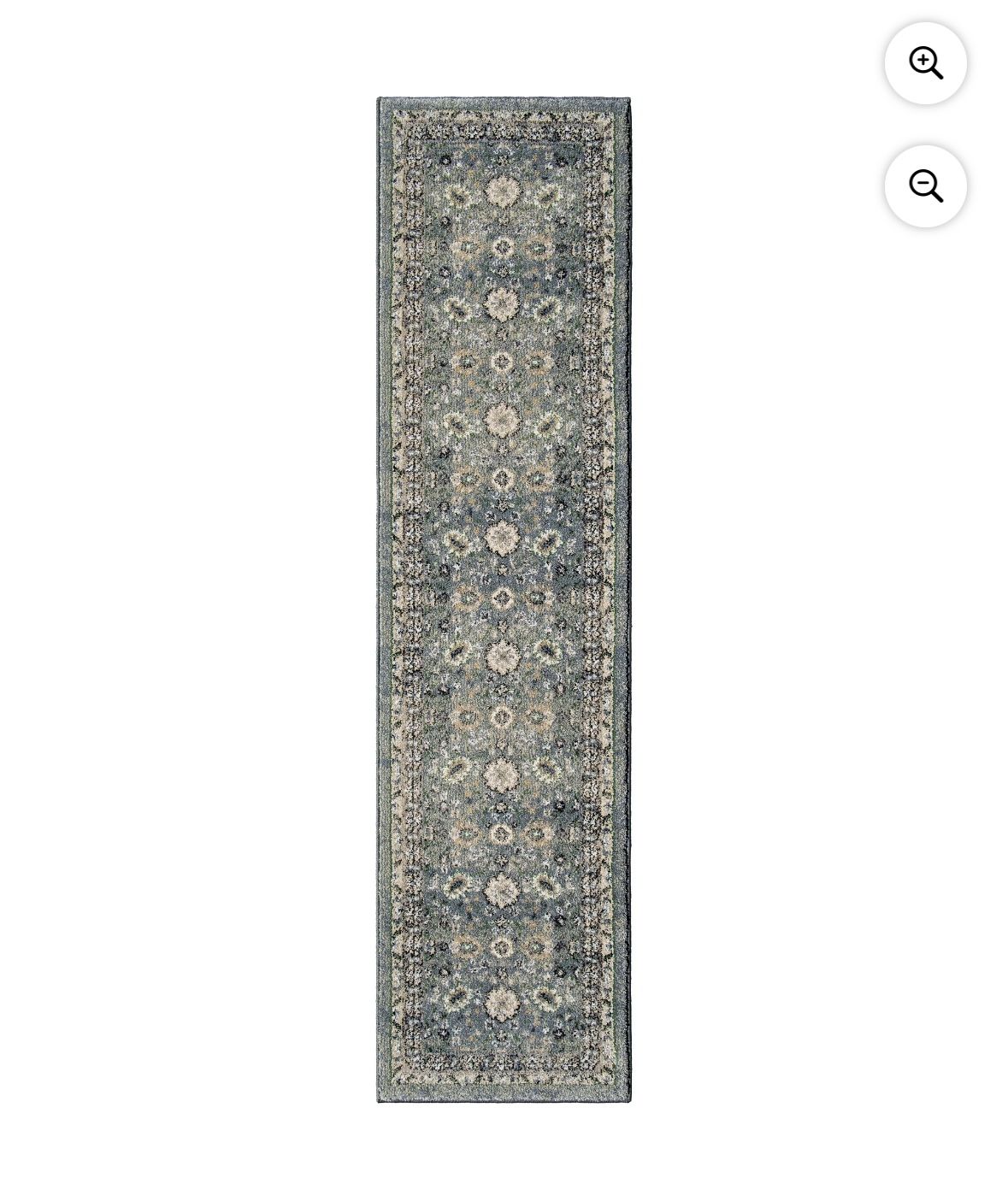 My Texas House Austin 1'11" X 7'6" Blue Floral Runner Rug
