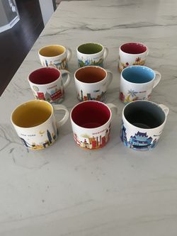 Premium City Souvenir Cups Bundle – Disney, NYC, Vegas, London (9 pcs)
