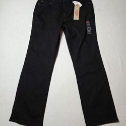 Levis 505 Jeans Mens 33x32 Black Regular Fit Straight Leg NEW