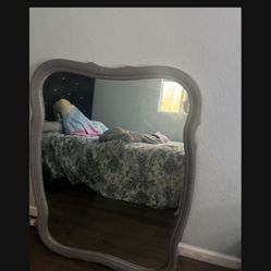 Grey Mirror, Dimensions Are 32W, X 40L
