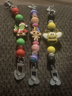 Wristlet Key Ring, Phone, Charms drills