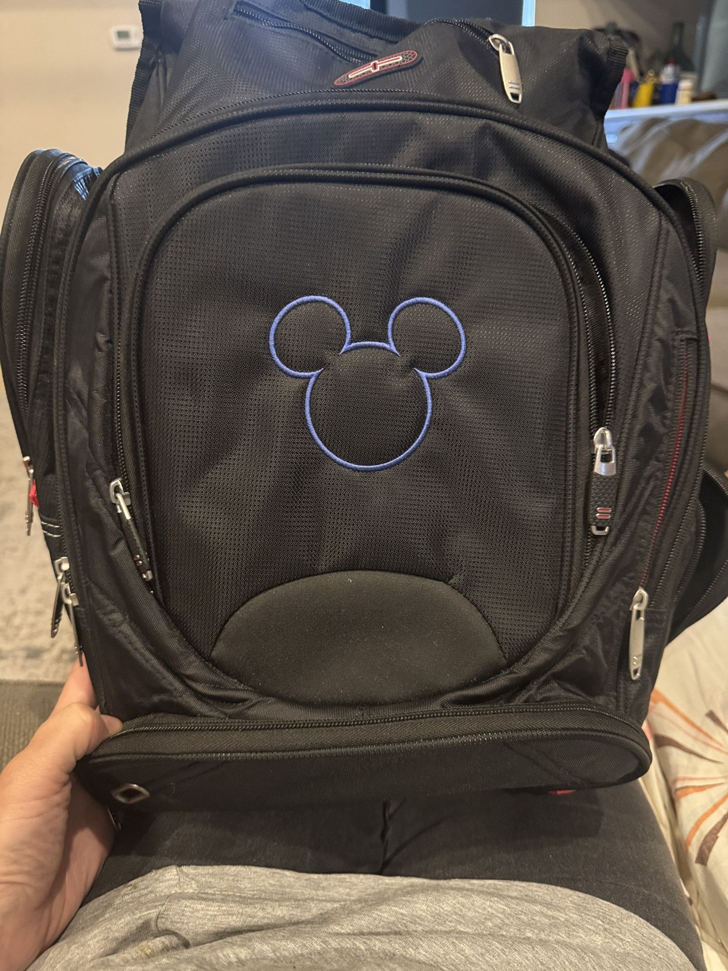 ELLEVEN Disney Studios Park Mickey Mouse Ears Backpack Black TSA FRIENDLY