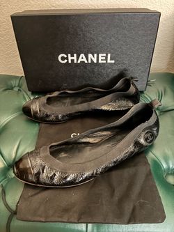 Chanel Ballet Flats Black Size 8