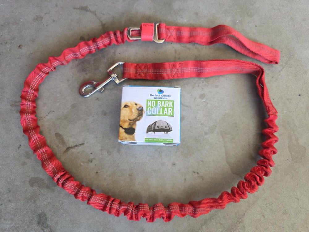Dog Leash + Stop Barking Collar 