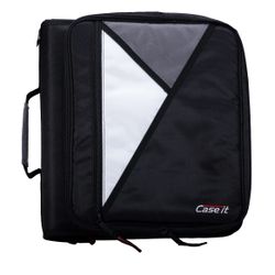 Brand New Case-it The Universal Zipper Binder - 2 Inch O-Rings Padded Pocket That Holds up to 13 Laptop/Tablet Multiple Pockets 400 Page Capacity Come