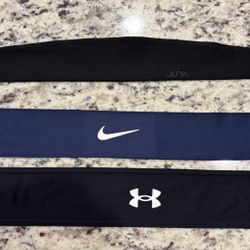 UNISEX 3 Headbands - Nike, Under Armour & Junk