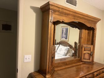 Mirror With Shelves, Bottom Dresser Not Included