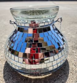 MOSAIC MIRRORED VASE 