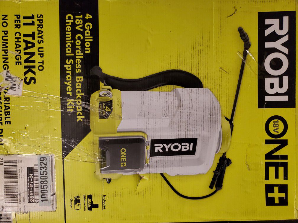 Ryobi 4 gallon Cordless Chemical Sprayer with Battery & Charger 