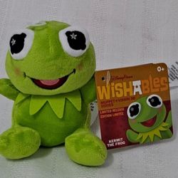 New Disney Parks Wishables KERMIT FROG Muppet Vision 3D Plush Doll Limited Relea