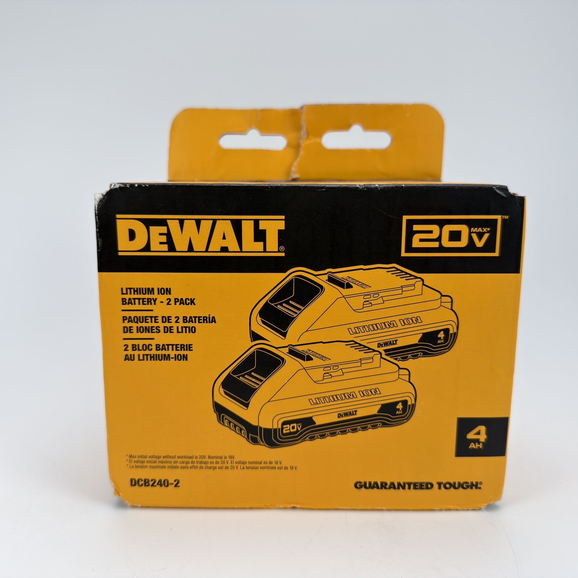 NEW DeWalt 20V MAX 4.0Ah 2-pack COMPACT Lithium Ion Batteries Model DCB240-2 π