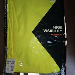 BRAND NEW HIGH VISABILITY WORK VEST,THICK WATER RESISTANT JACKET W/HOOD, ICE CLEATS AND LONG SLEEVE SHIRT $35 O.B.O. OPEN TO OFFERS JUST NOT TRADING 