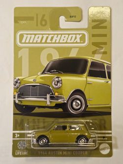 MATCHBOX # 1 OF 6 . AUSTIN SERIES . 1964 AUSTIN MINI COOPER .