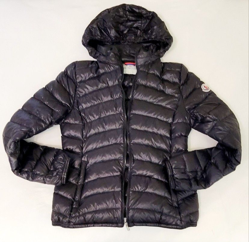 Moncler Women's K2 Puffer Down Jacket Size Medium Hoodie Black Coat