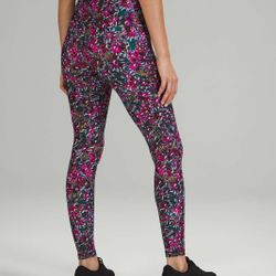 Lululemon Base Pace High-Rise Fleece Tight 28" Floral Electric Multi Size 4