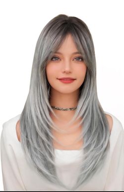 Ombré Grey Wig
