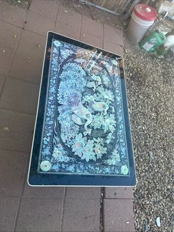 Vintage Korean , Peacock low folding tea table