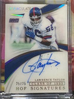 Lawrence Taylor Immaculate HOF Signatures Auto 25/25