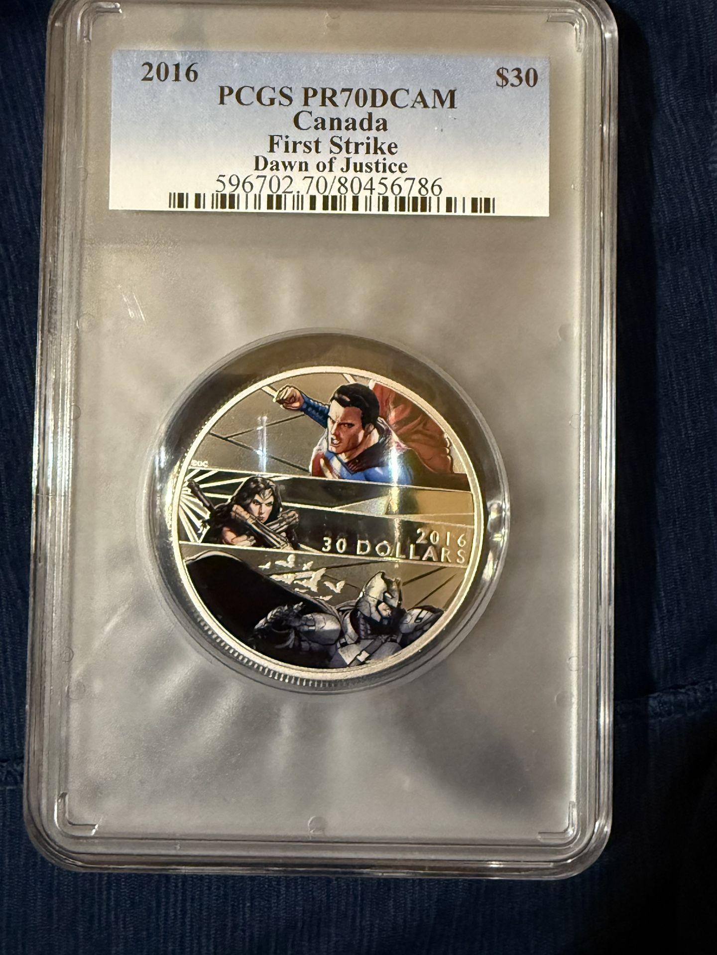 2016 PCGS PR70DCAM CANADA $30 FIRST STRIKE DAWN OF JUSTICE 2oz SILVER COIN