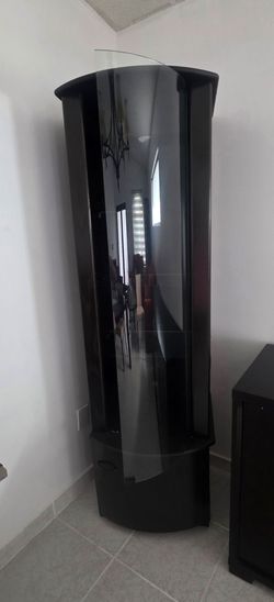 Curved glass modern cabinet x 2