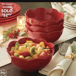 4 Platos Para Sopa Ruby Princeshouse
