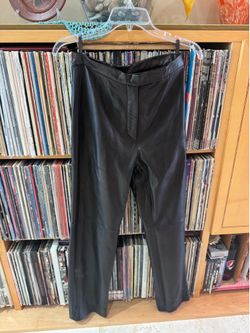 PRICE DROP: SIENA STUDIO, 6, lined, DARK BROWN LAMBSKIN LEATHER straight-leg pts