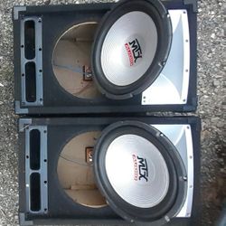 MTX 12" Subwoofers With 2 Loud Boxes and 1 Ready for Your Touch!