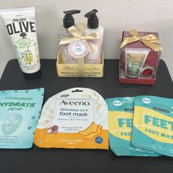 NEW Home Spa Lotions Creams and Feet/Face Masks $10 for All