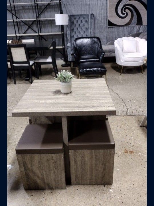 Small Table With Storage Seats (New)