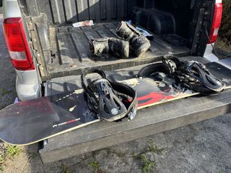 Rome Snowboard With Travel Case, Bindings And Shoes