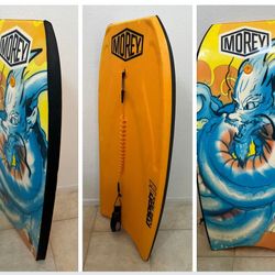 Boogie Body Board MOREY Mach 11 Tube Rail SIZE 42'' X 21''. Good used condition! Comes exactly as shown with leash.
