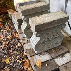 Cement Bench Ends 