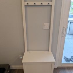 IKEA Hemnes Storage Bench With Towel Rack