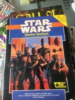 Star Wars Tatooine Manhunt (1988) RPG Book w/ Mos EisleyMap West End Games