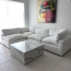 Sectional Modular Cloud Couch White - Free Delivery