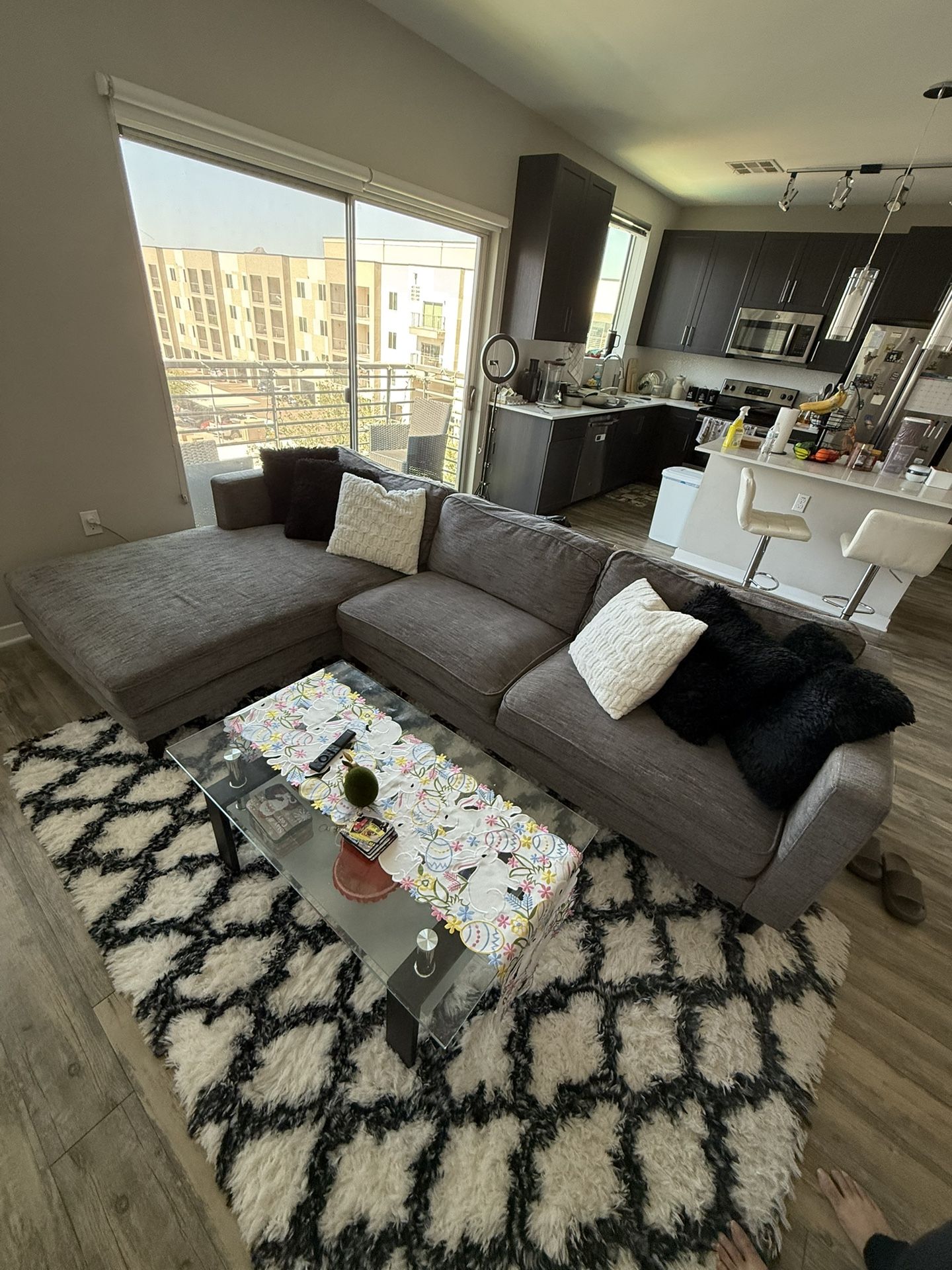 Grey Sofa And Chaise