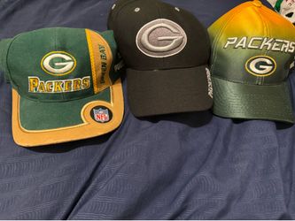Lot Of 3 Green Bay Packers Hat  Vintage NFL Pro Line Puma 90s Football SnapBack